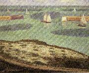 Georges Seurat Port-en-Bessin,Entrance to the Harbor oil painting reproduction